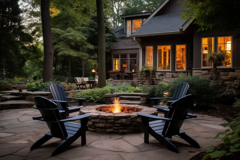 renting a place with a fire pit