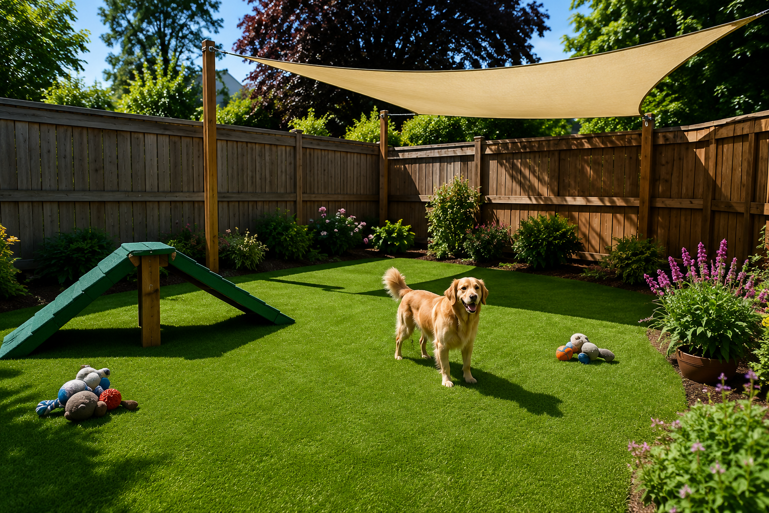 Fenced Dog Play Yard