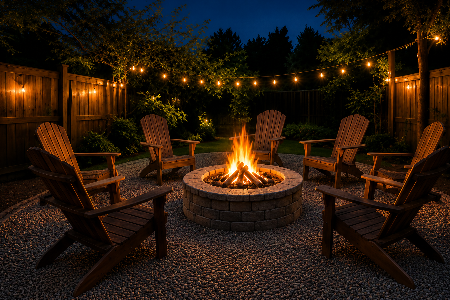 Cozy Fire Pit Lounge